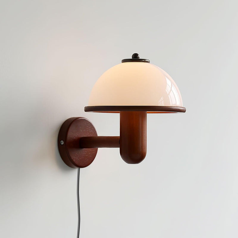 Mushroom Wood Wall Light