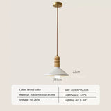 Cream Wind Solid Wood Pendant Light