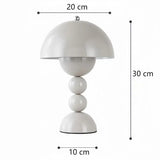 Lampe de table portable colorée à boutons de fleurs nordiques
