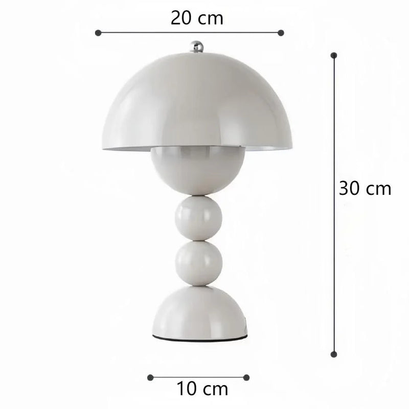 Lampe de table portable colorée à boutons de fleurs nordiques