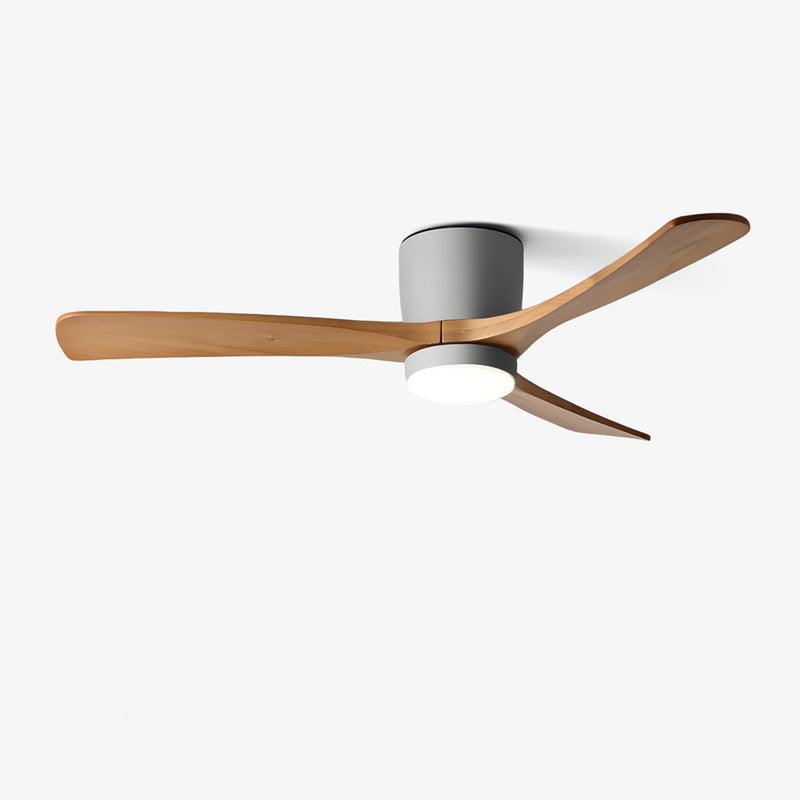 Plafonnier en bois avec ventilateur