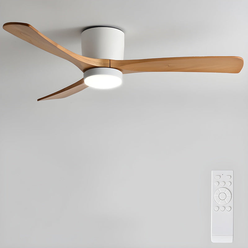 Plafonnier en bois avec ventilateur