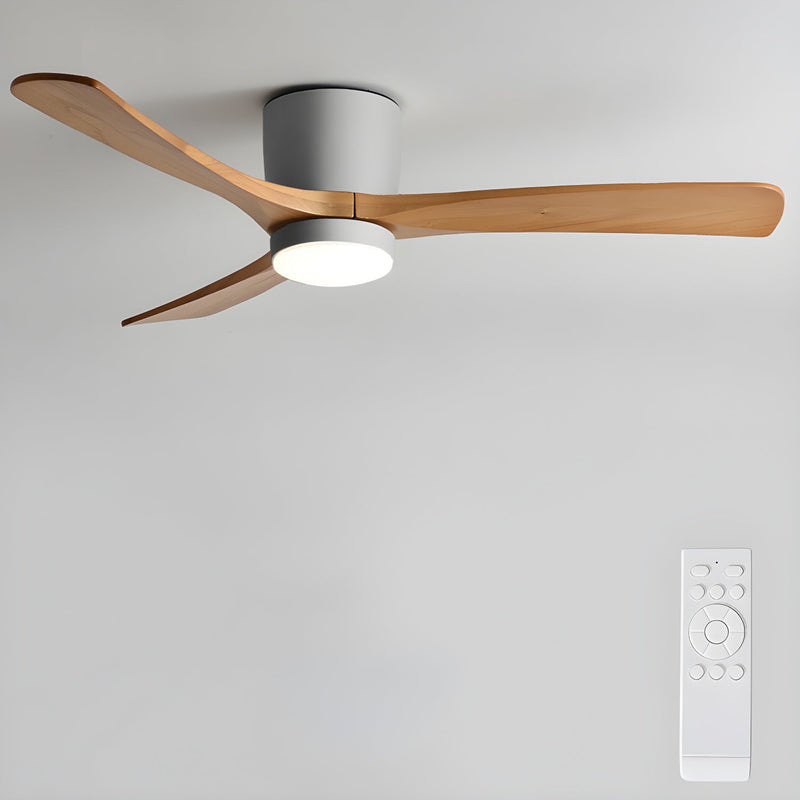 Plafonnier en bois avec ventilateur