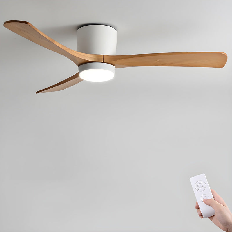 Plafonnier en bois avec ventilateur