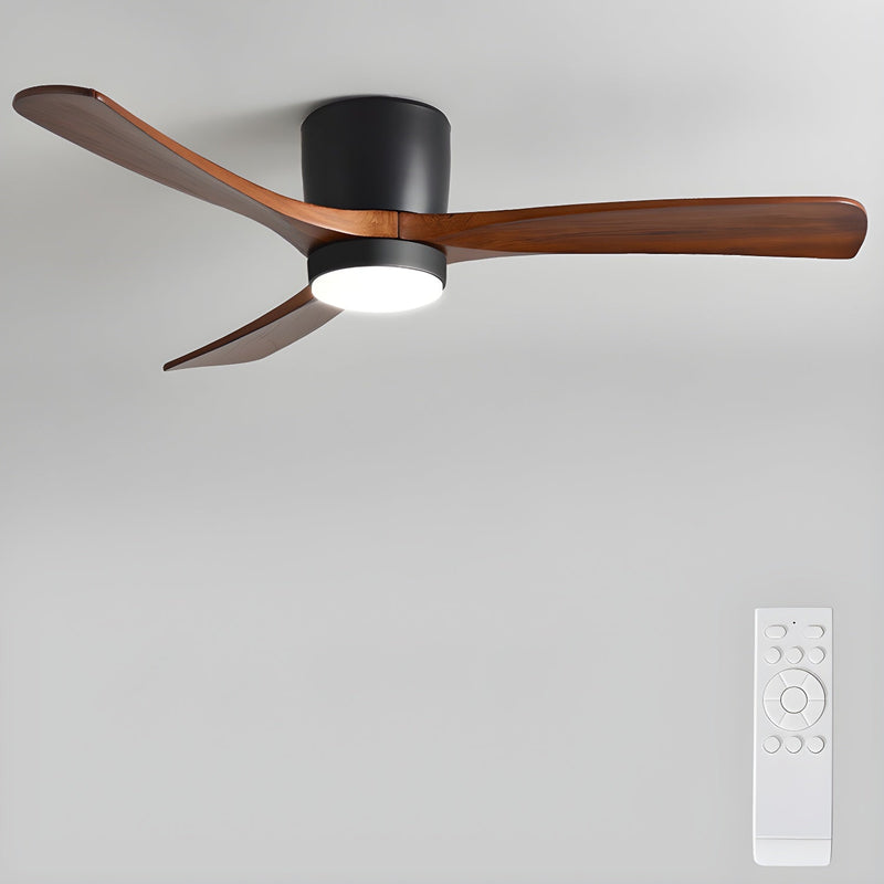 Plafonnier en bois avec ventilateur