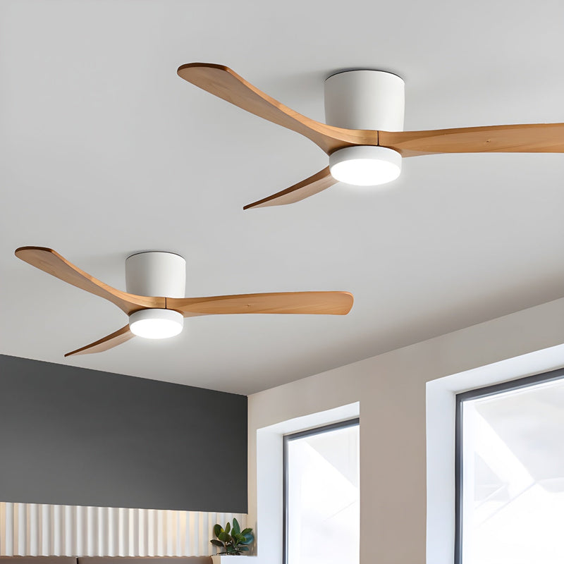 Plafonnier en bois avec ventilateur