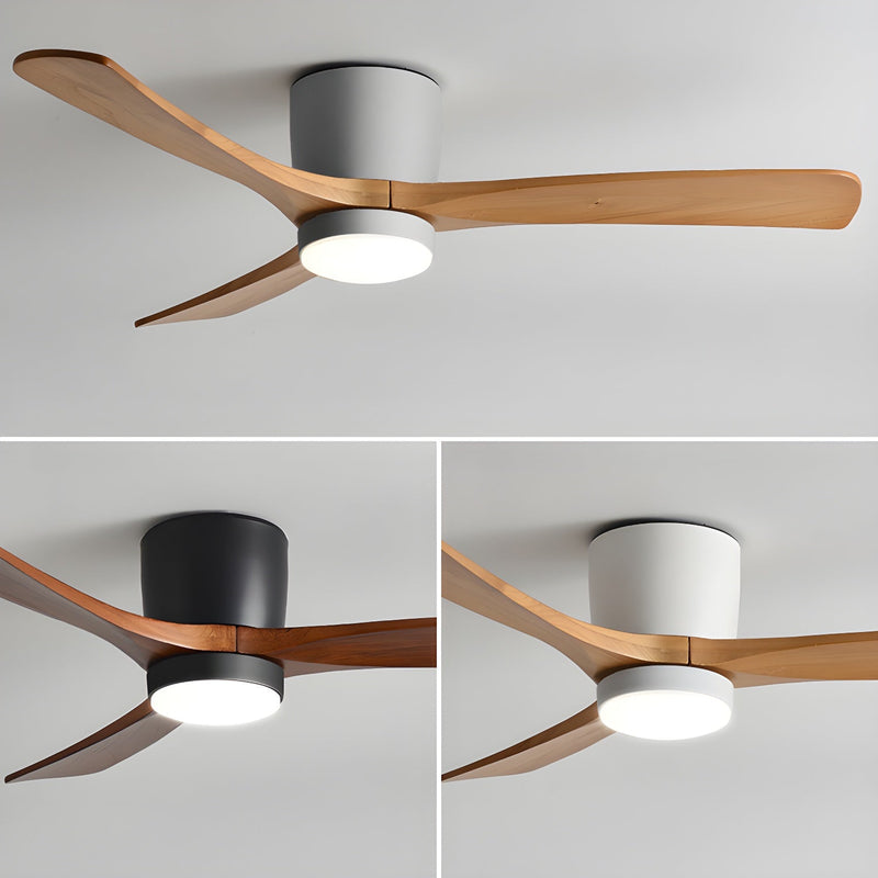 Plafonnier en bois avec ventilateur