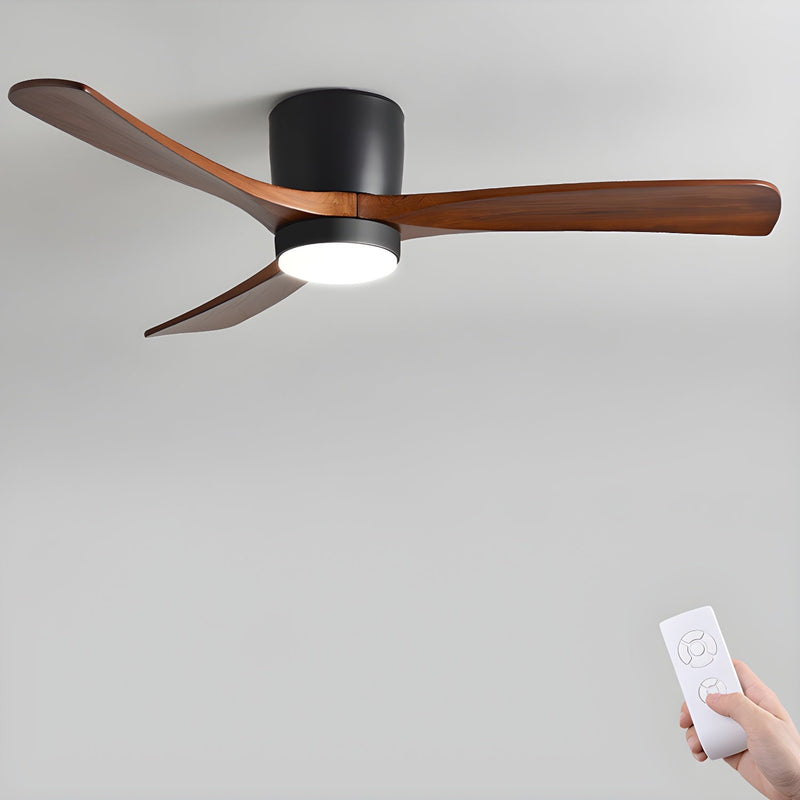 Plafonnier en bois avec ventilateur