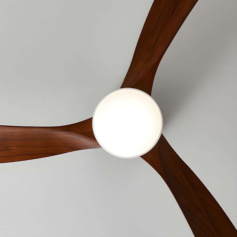 Plafonnier en bois avec ventilateur