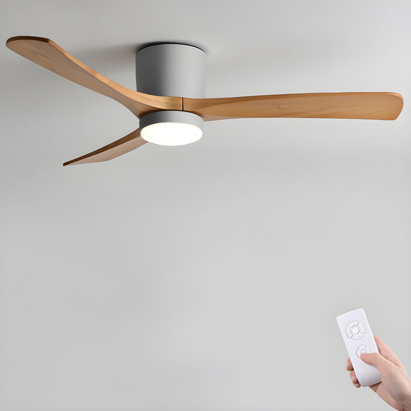 Plafonnier en bois avec ventilateur