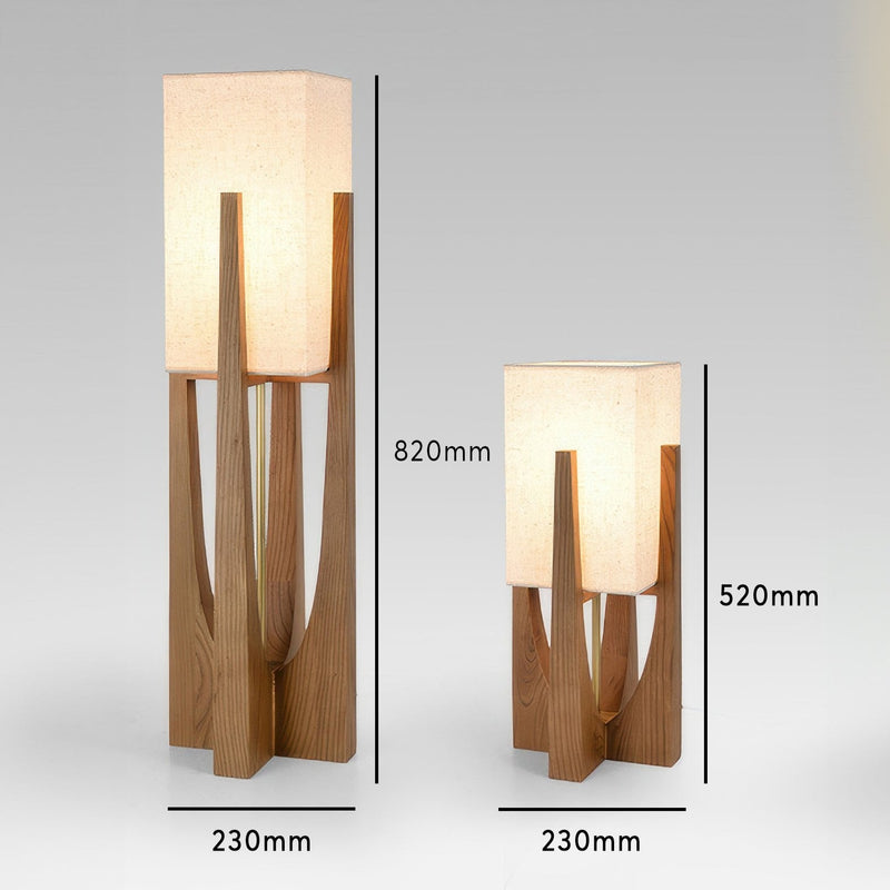 Japanese Style Walnut Floor Lamp Simple Solid Wood Lamp