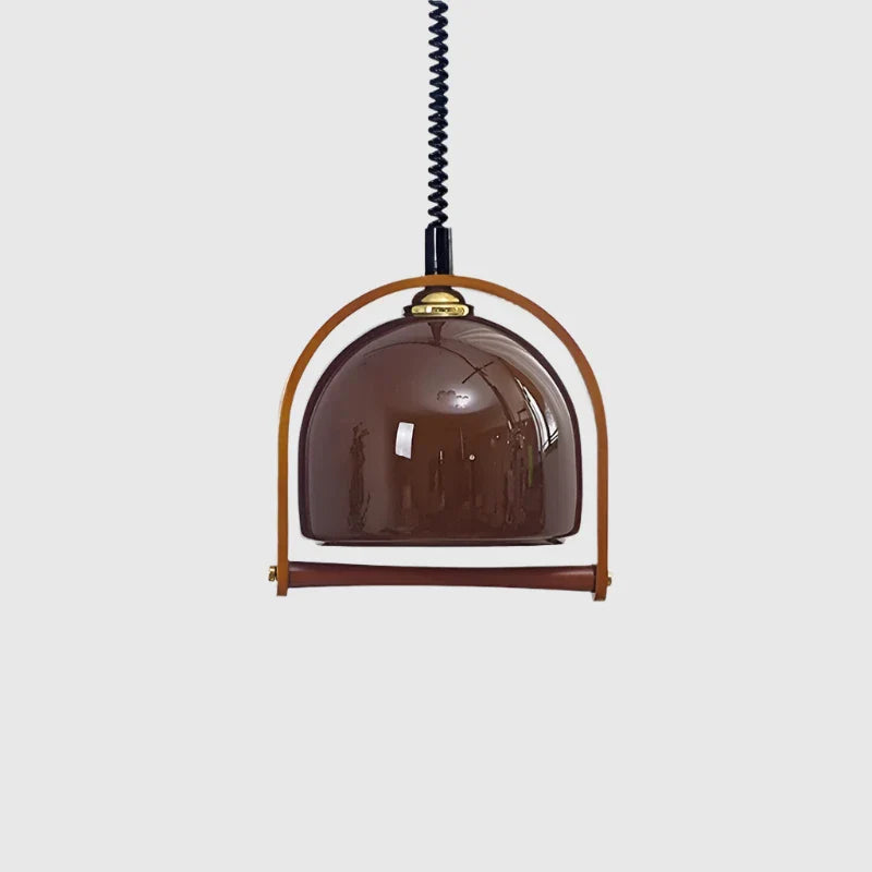 Vintage Bauhaus Wood Pendant Lights