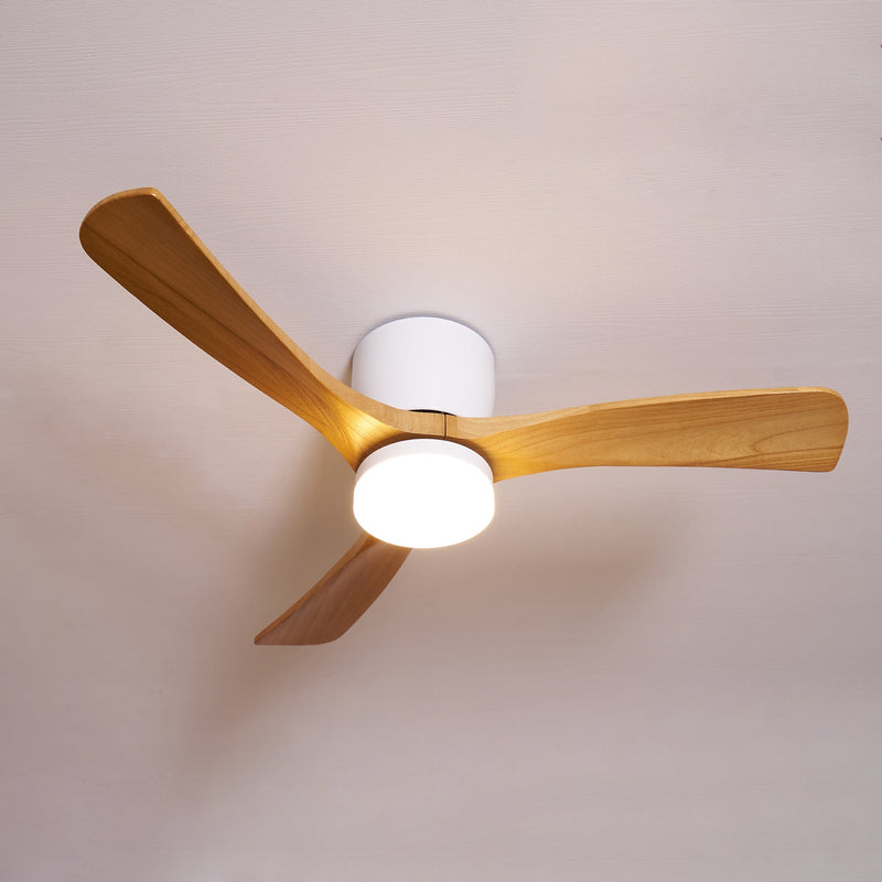 Plafonnier en bois avec ventilateur