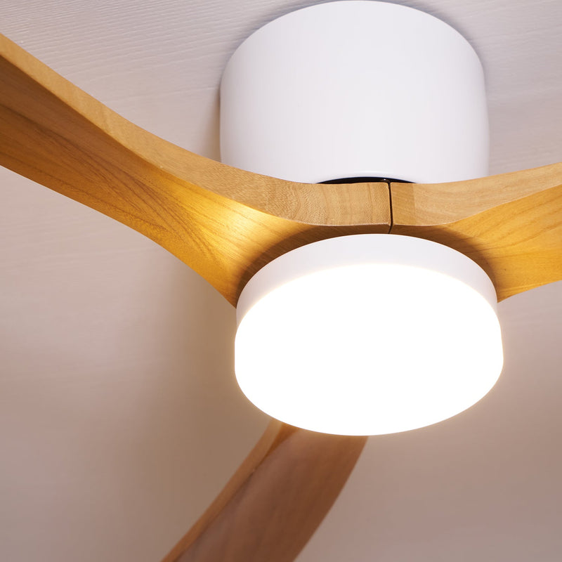Plafonnier en bois avec ventilateur