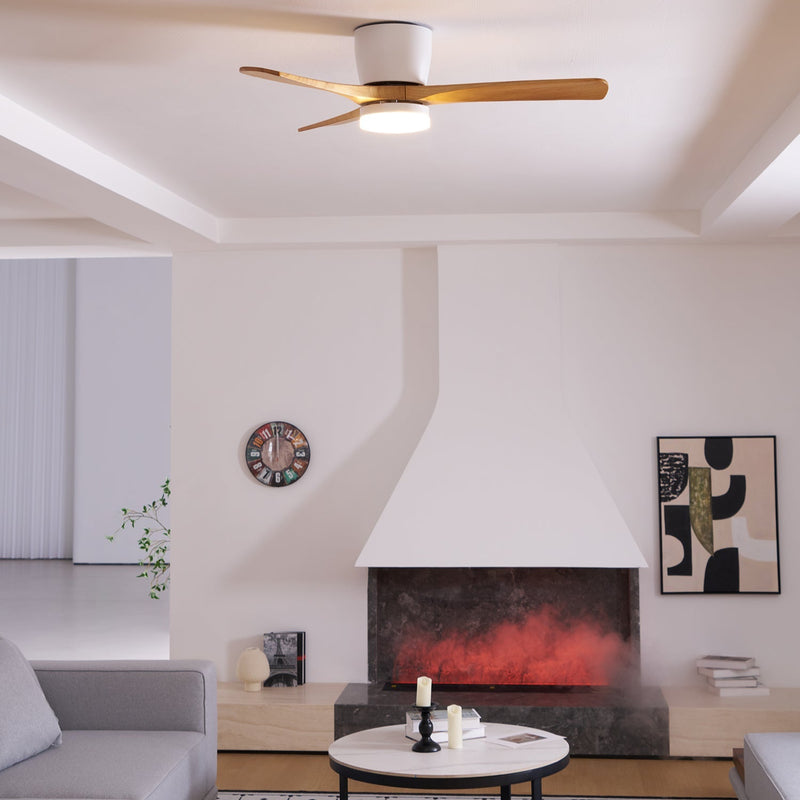 Plafonnier en bois avec ventilateur