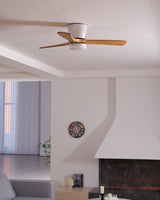 Plafonnier en bois avec ventilateur
