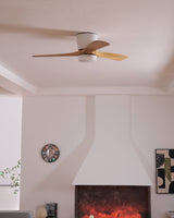 Plafonnier en bois avec ventilateur