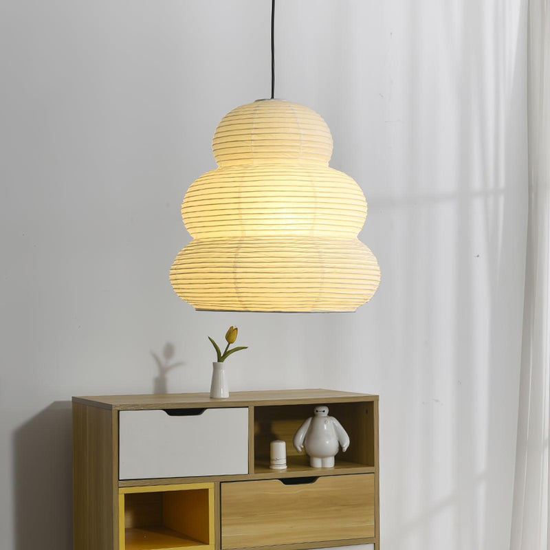 Rice paper pendant light