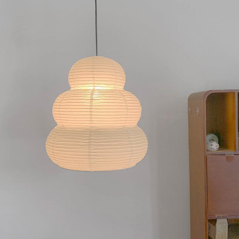 Rice paper pendant light