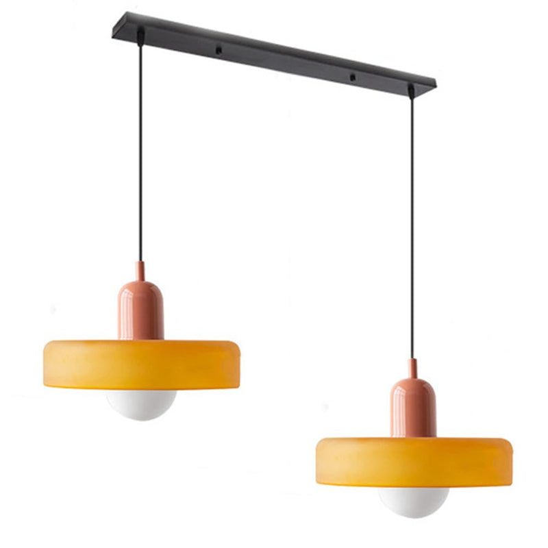 2 Heads Modern Bauhaus Glass Pendant Light