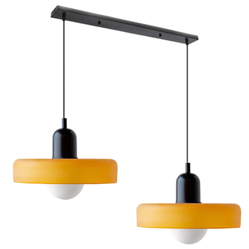 2 Heads Modern Bauhaus Glass Pendant Light