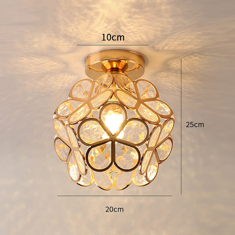 Design Flowers Style Glass Hallway Ceiling Lighting