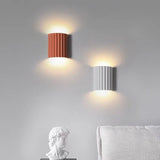 Modern semi-circular resin wall sconce for living room