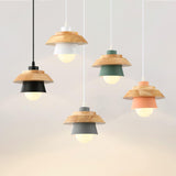 Stone Wood Pendant Lamp