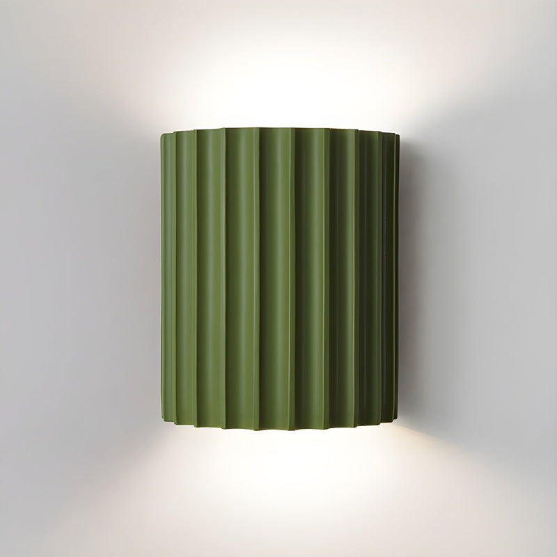 Modern semi-circular resin wall sconce for living room