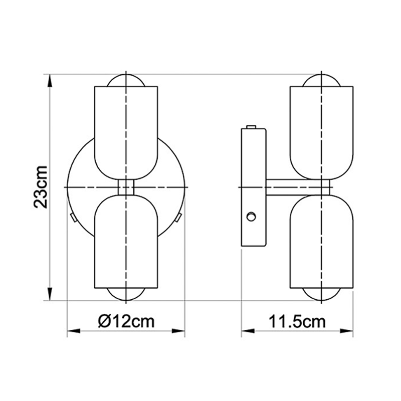 Elegant acrylic up-down wall light