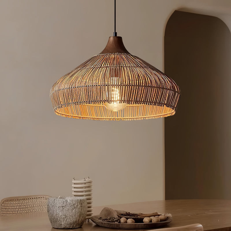 Wicker Rattan Pendant Light