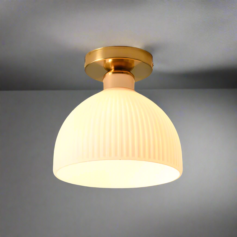 Modern Milk White Glass Ceiling Lamp