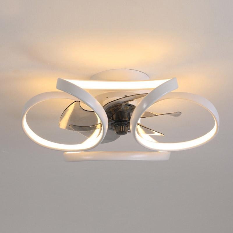 Flower ceiling light and fan with remote control