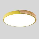 Nordic Wooden Macaroon Circular Ceiling Light