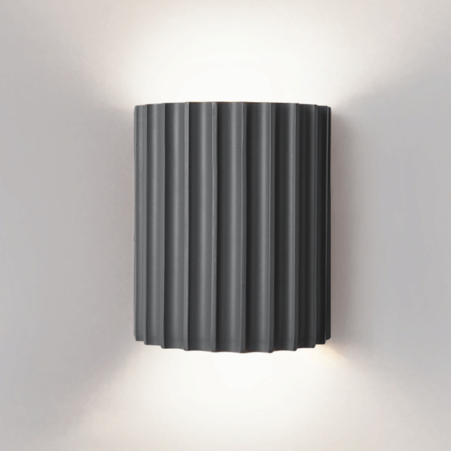 Modern semi-circular resin wall sconce for living room