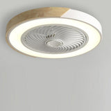 Round Square Integrated LED Bladeless Ceiling Fan Light with Remote Control