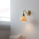 Brass Ceramic Wall Lamp