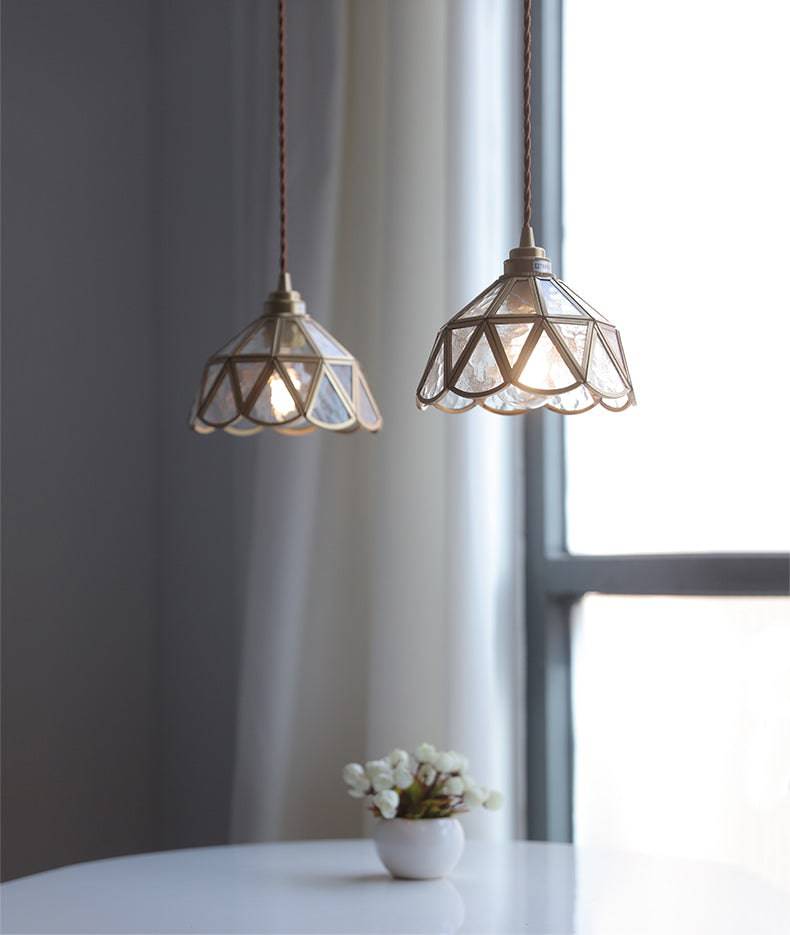 Brass Glass Pendant Light