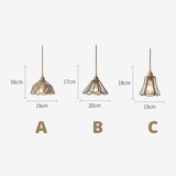 Brass Glass Pendant Light