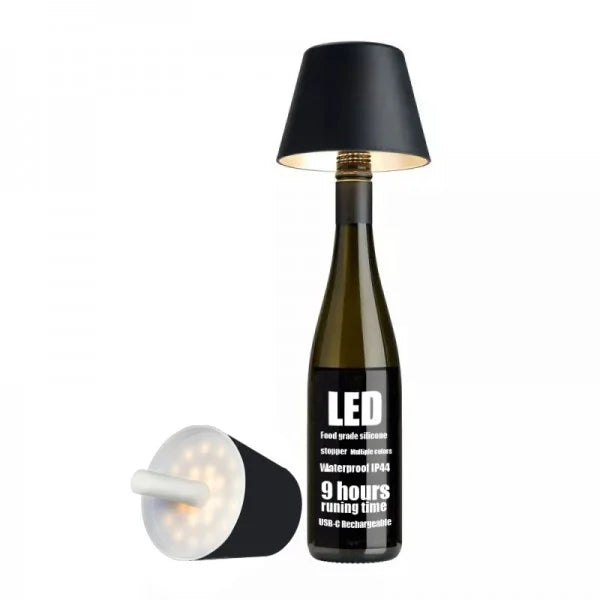 DIY Rechargeable Wine Bottle Table Lamp Head