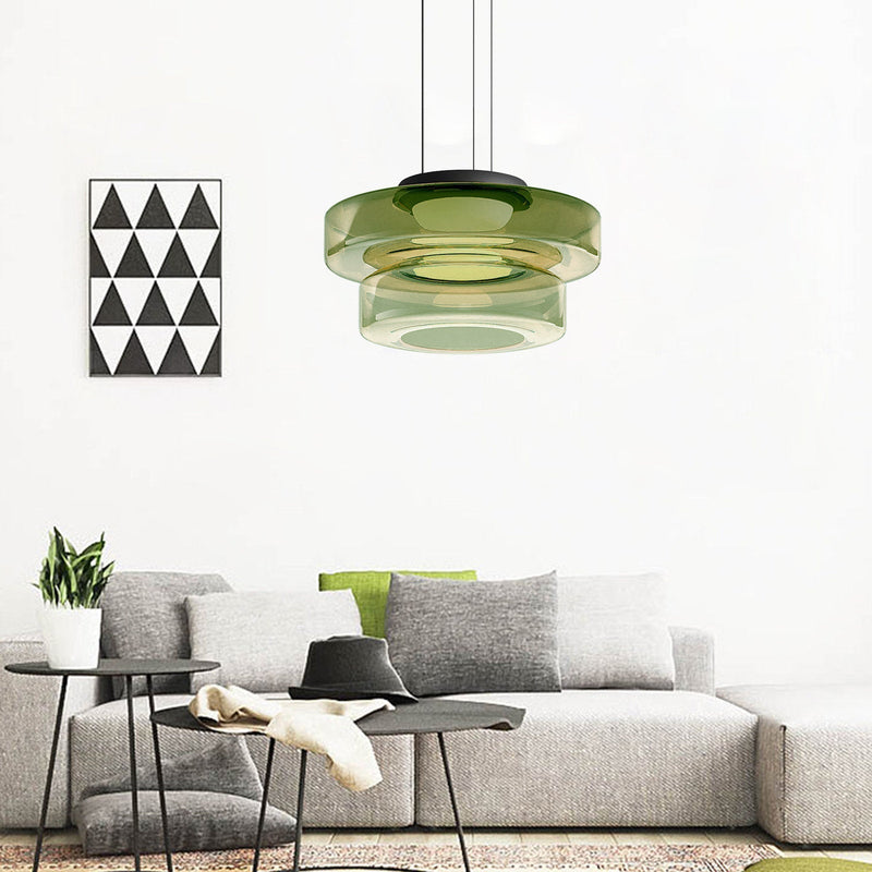 Glass pendant lights in Bauhaus style