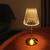 Crystal Metal Cordless Table Lamp