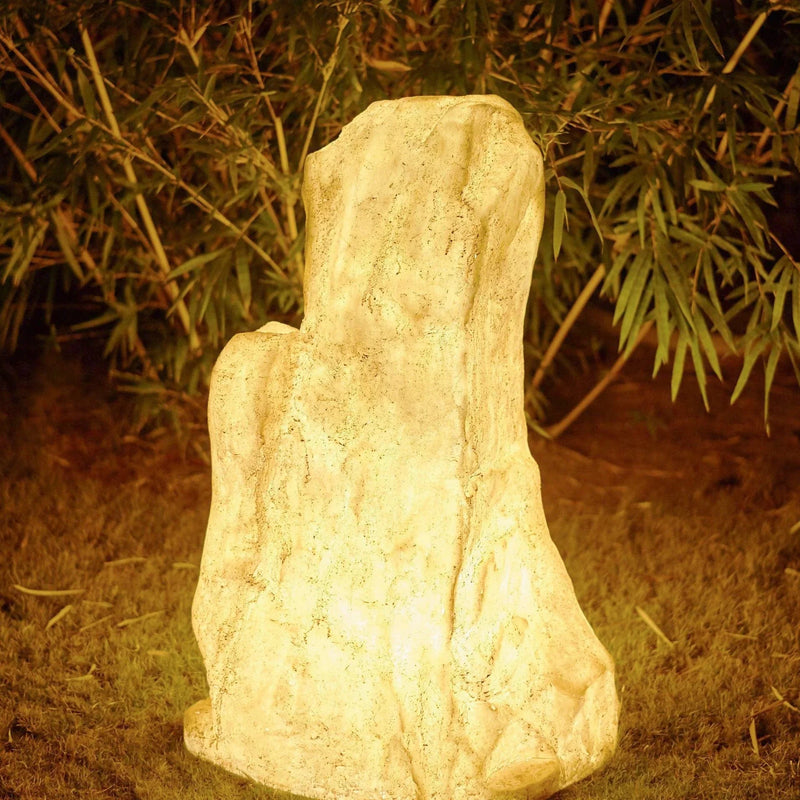 Luminaire extérieur en pierre vibrante 