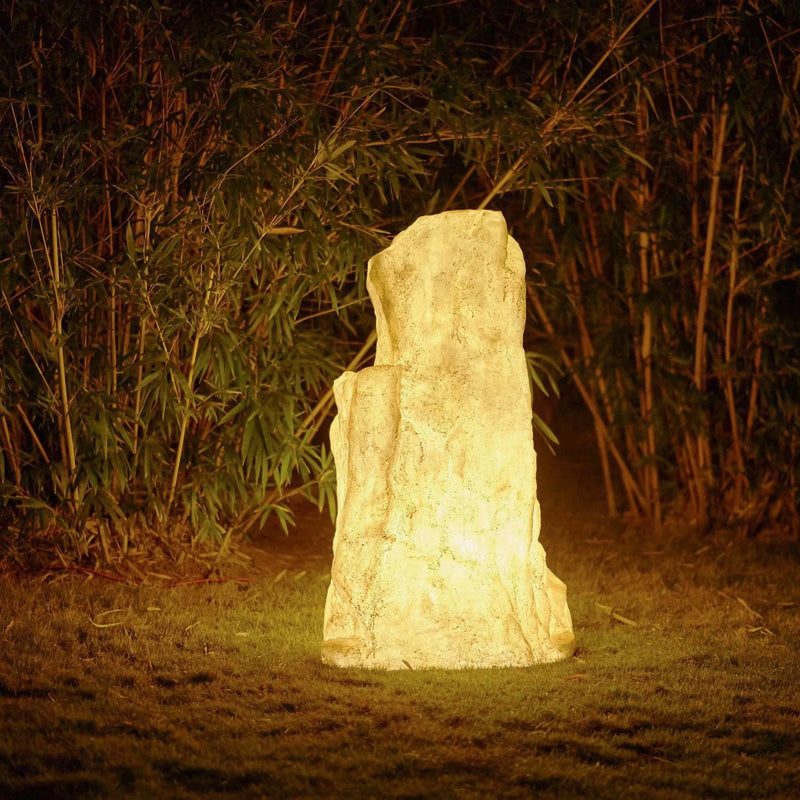 Luminaire extérieur en pierre vibrante 