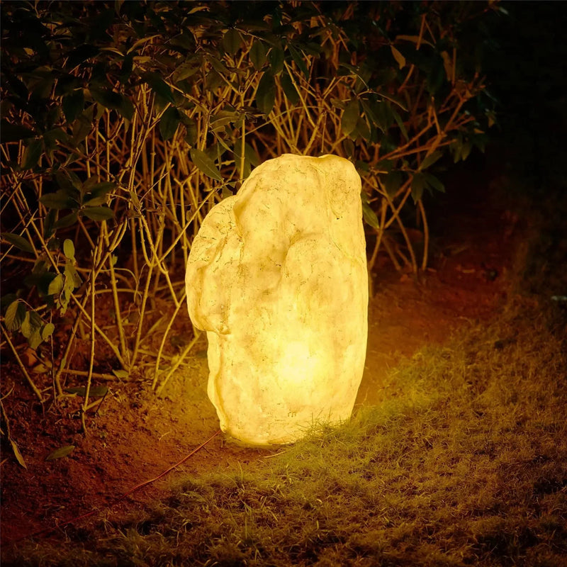 Luminaire extérieur en pierre vibrante 