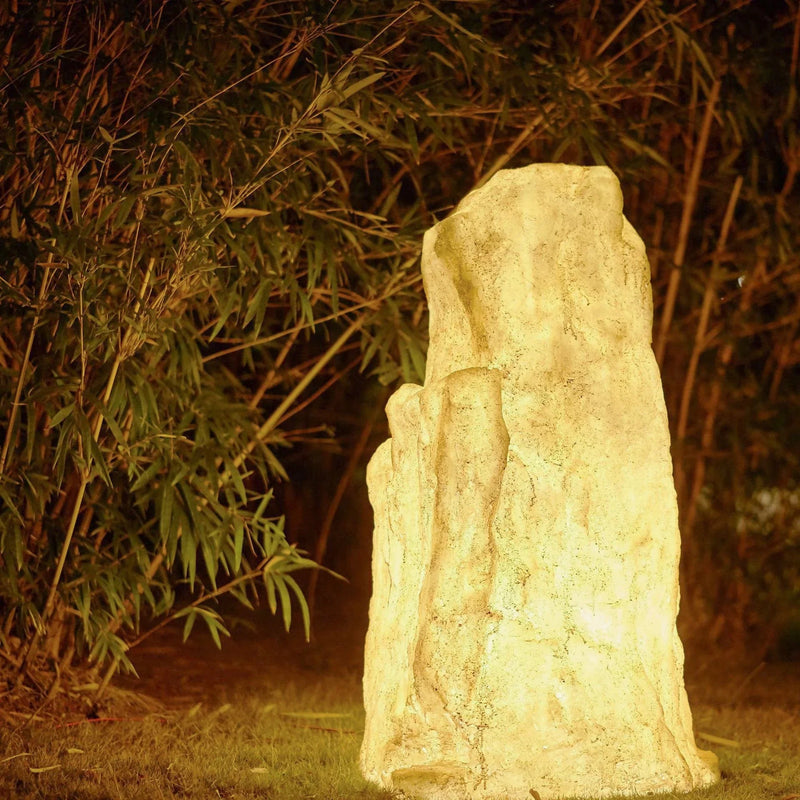Luminaire extérieur en pierre vibrante 