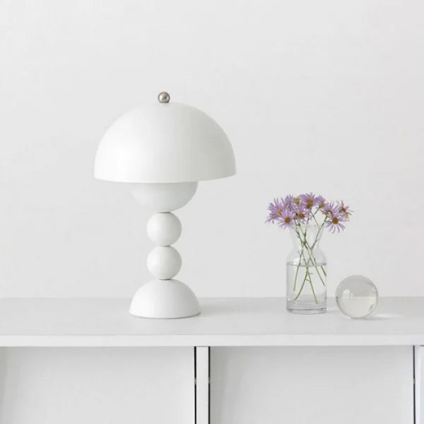 Lampe de table portable colorée à boutons de fleurs nordiques