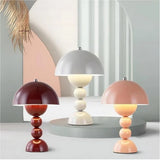 Lampe de table portable colorée à boutons de fleurs nordiques