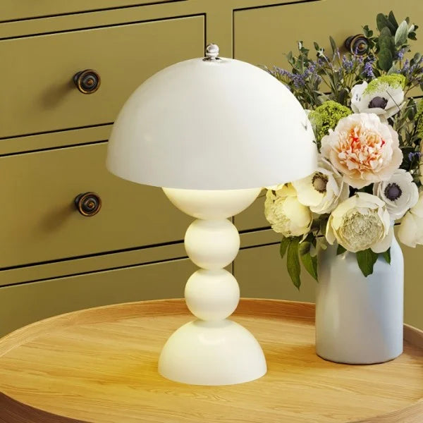 Lampe de table portable colorée à boutons de fleurs nordiques