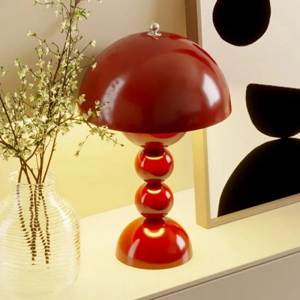 Lampe de table portable colorée à boutons de fleurs nordiques